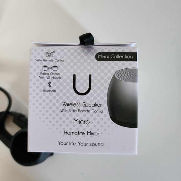 EUC U Wireless Speaker with Carry Clip - Micro Hematite Mirror - Picture 5 of 7